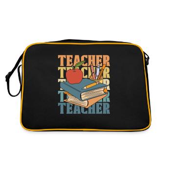 Enseignant Pédagogue - Sac Retro - noir/or - Dos