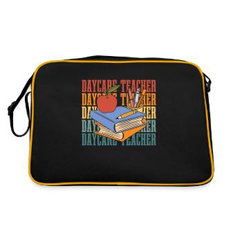 Institutrice de maternelle, assistante maternelle, assistante maternelle - Sac Retro - noir/or - Dos