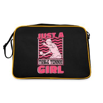 Tischtennis Pingpong Just A Table Tennis Girl - Retro Bag - black/gold - Back