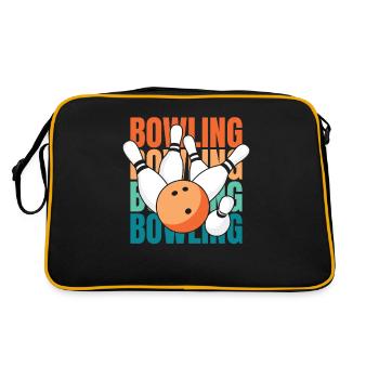 Bowling Bowlen Bowler - Sac Retro - noir/or - Dos