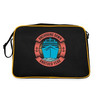 Kreuzfahrt Birthday Cruise - Retro Tasche - Schwarz/Gold - Hinten