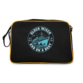Kreuzfahrt Birthday Cruise - Retro Tasche - Schwarz/Gold - Hinten