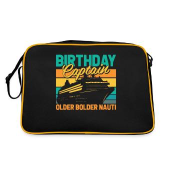 Kreuzfahrt Birthday Cruise - Retro Tasche - Schwarz/Gold - Hinten