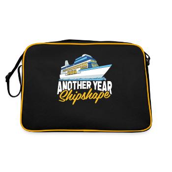 Kreuzfahrt Birthday Cruise - Retro Tasche - Schwarz/Gold - Hinten
