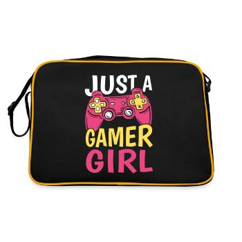 Gamer Gaming Just A Video Games Girl - Retro Bag - black/gold - Back