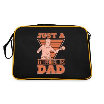Tischtennis Pingpong Just A Table Tennis Dad - Retro Bag - black/gold - Back