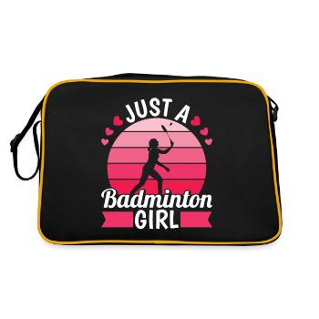 Volant de badminton juste une fille de badminton - Sac Retro - noir/or - Dos