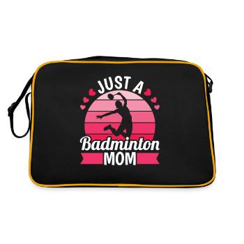 Badminton Shuttlecock Just A Badminton Mom - Retro Bag - black/gold - Back