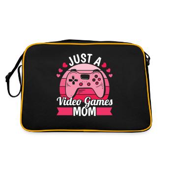 Gamer Gaming Just A Video Games Mom - Retro Bag - black/gold - Back