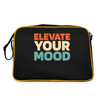 Fahrstuhl Aufzug - Retro Tasche - Schwarz/Gold - Hinten