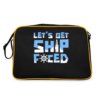 Kreuzfahrt - Retro Tasche - Schwarz/Gold - Hinten