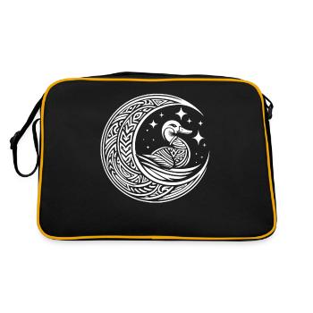 Ente Moon Phases - Retro Tasche - Schwarz/Gold - Hinten