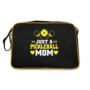 Pickleball Mutter Juste une maman de pickleball - Sac Retro - noir/or - Dos