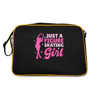 Figure skating figure skater - Retro Bag - black/gold - Back