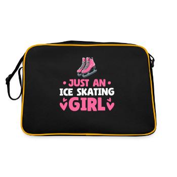 Schlittschuhlaufen Just An Ice Skating Girl - Retro Tasche - Schwarz/Gold - Hinten