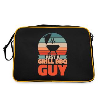 Bbq Grillen Just A Grill Bbq Guy - Retro Tasche - Schwarz/Gold - Hinten