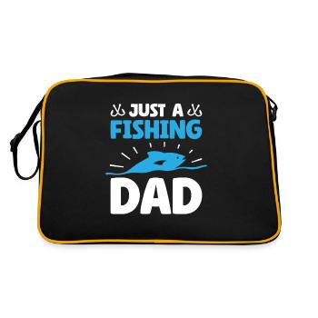Pêcheuse Angeln Vater Juste un papa pêcheur - Sac Retro - noir/or - Dos