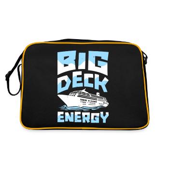 Kreuzfahrt Witzig - Retro Tasche - Schwarz/Gold - Hinten