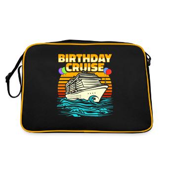 Kreuzfahrt Birthday Cruise - Retro Tasche - Schwarz/Gold - Hinten
