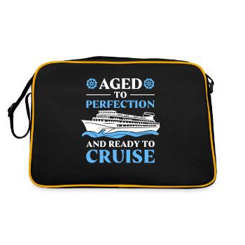 Kreuzfahrt Birthday Cruise - Retro Tasche - Schwarz/Gold - Hinten