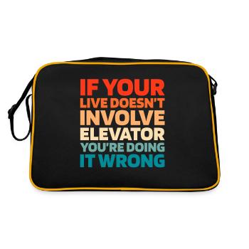 Elevator Elevator - Retro Bag - black/gold - Back