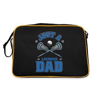 La crosse juste un papa de la crosse - Sac Retro - noir/or - Dos