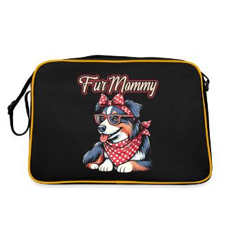 Berger Australien Chien Maman Pour Maman - Sac Retro - noir/or - Dos