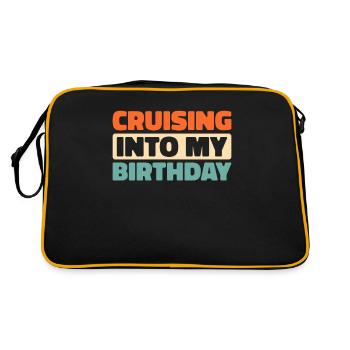 Kreuzfahrt - Retro Tasche - Schwarz/Gold - Hinten