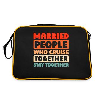 Kreuzfahrt - Retro Tasche - Schwarz/Gold - Hinten