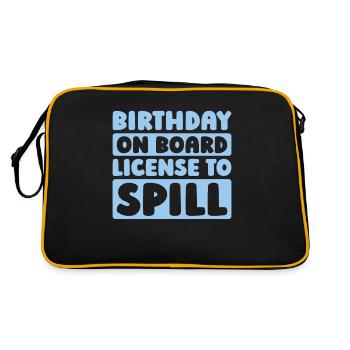 Kreuzfahrt Birthday Cruise - Retro Tasche - Schwarz/Gold - Hinten