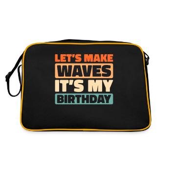 Kreuzfahrt Birthday Cruise - Retro Tasche - Schwarz/Gold - Hinten