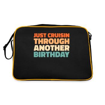 Kreuzfahrt Birthday Cruise - Retro Tasche - Schwarz/Gold - Hinten