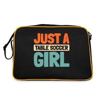 Tischfußball Kicker Juste une fille de baby-foot - Sac Retro - noir/or - Dos