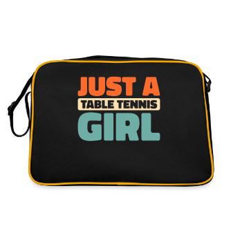 Tischtennis Pingpong Just A Table Tennis Girl - Retro Bag - black/gold - Back