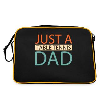 Tischtennis Pingpong Just A Table Tennis Dad - Retro Bag - black/gold - Back