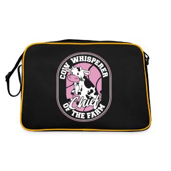 Éleveur de vaches, éleveur laitier, chef d’exploitation - Sac Retro - noir/or - Dos
