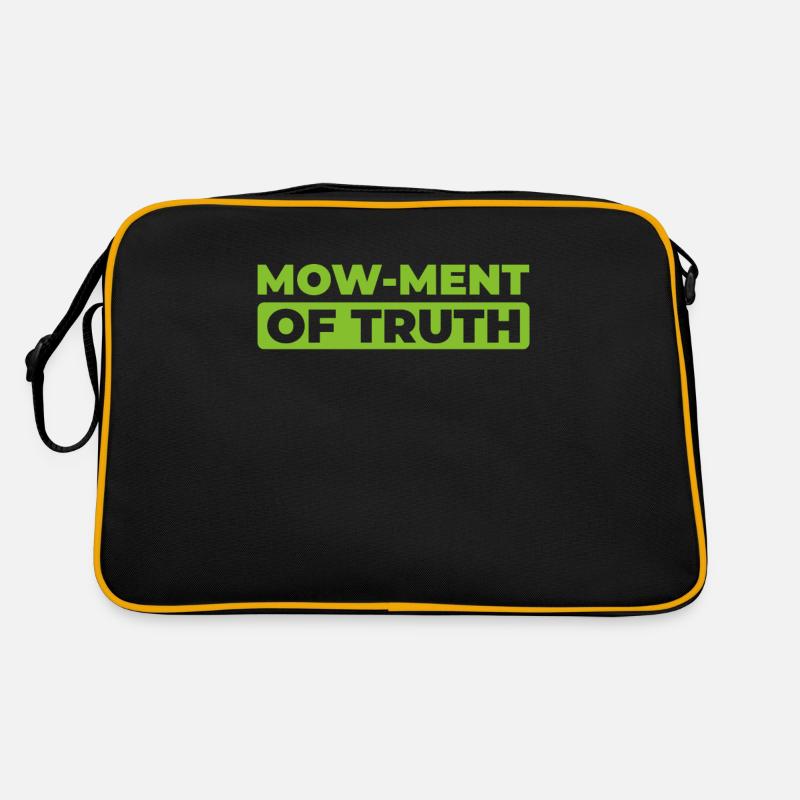 Lawn mower mowing Retro Bag