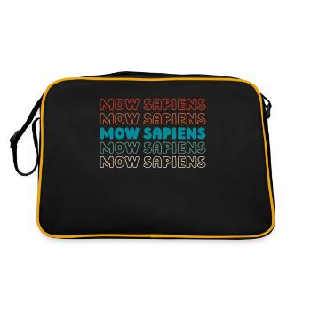 Lawn mower mowing - Retro Bag - black/gold - Back