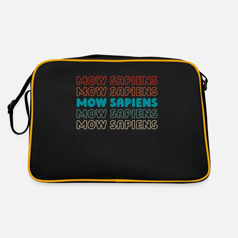 Lawn mower mowing Retro Bag