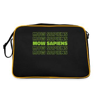 Lawn mower mowing - Retro Bag - black/gold - Back