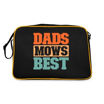 Rasenmäher Mähen - Retro Tasche - Schwarz/Gold - Hinten