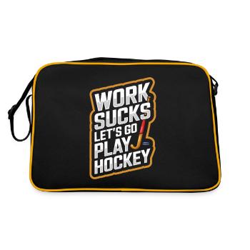 Feldhockey - Retro Tasche - Schwarz/Gold - Hinten