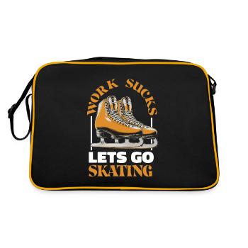 Figure skating figure skater - Retro Bag - black/gold - Back