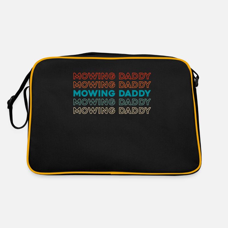 Lawn mower mowing Retro Bag