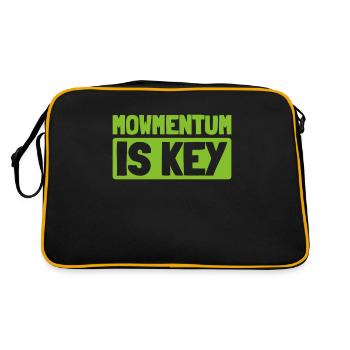 Lawn mower mowing - Retro Bag - black/gold - Back