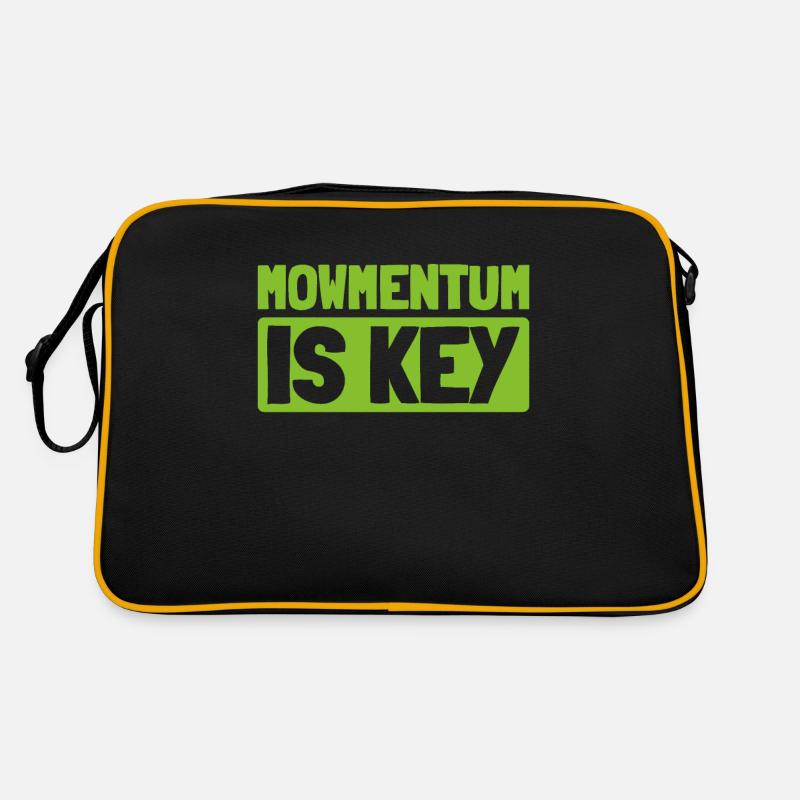 Lawn mower mowing Retro Bag