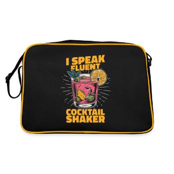 Barkeeper Bartender - Retro Tasche - Schwarz/Gold - Hinten