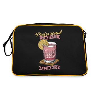 Barkeeper Bartender - Retro Tasche - Schwarz/Gold - Hinten