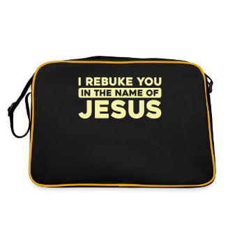 Christ Christentum - Retro Tasche - Schwarz/Gold - Hinten
