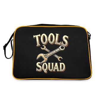 Monteur Kader - Retro Tasche - Schwarz/Gold - Hinten